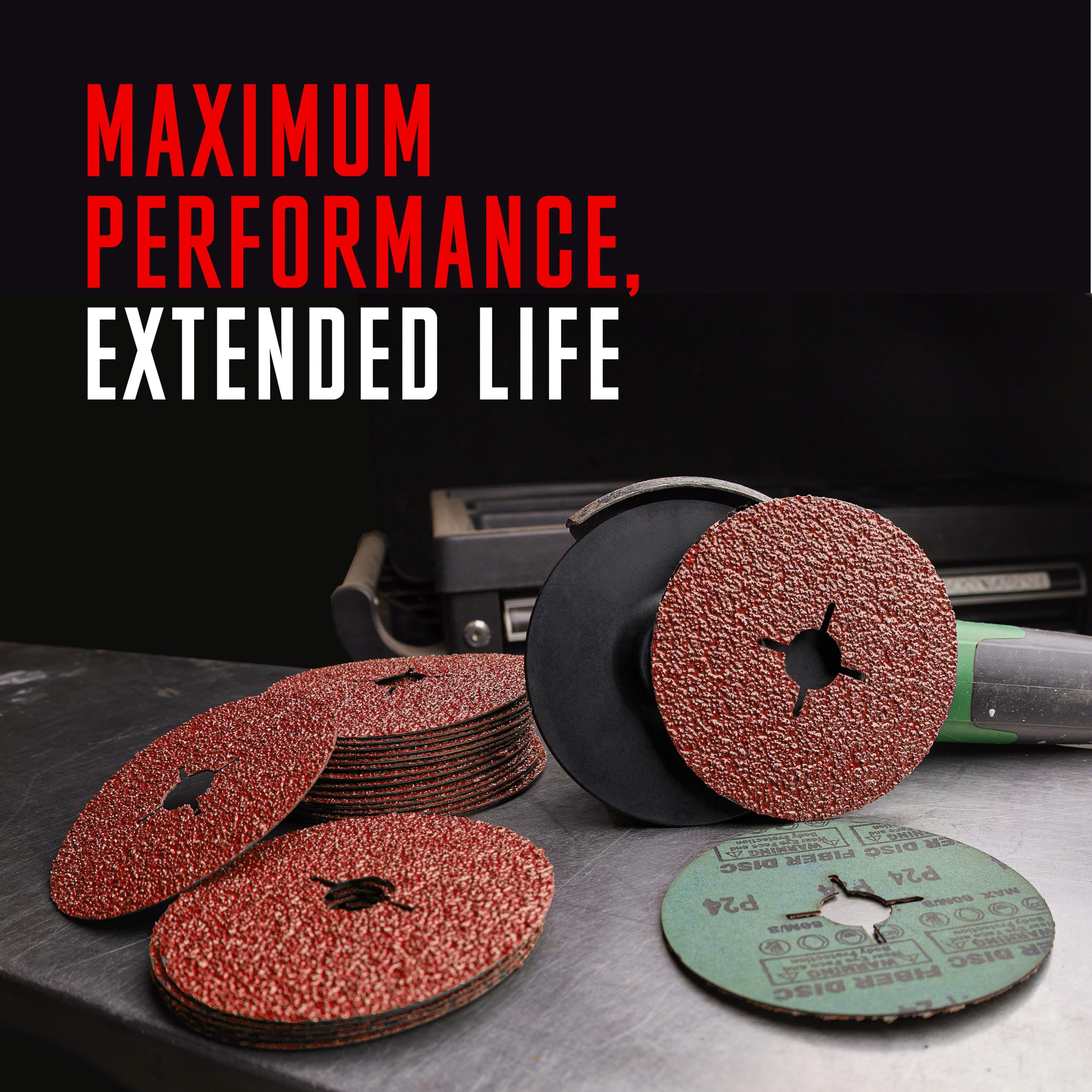Resin Fiber Sanding Discs - 25 Pack for Angle Grinder -4 Resin Fiber Sanding Discs - 25 Pack for Angle Grinder -4