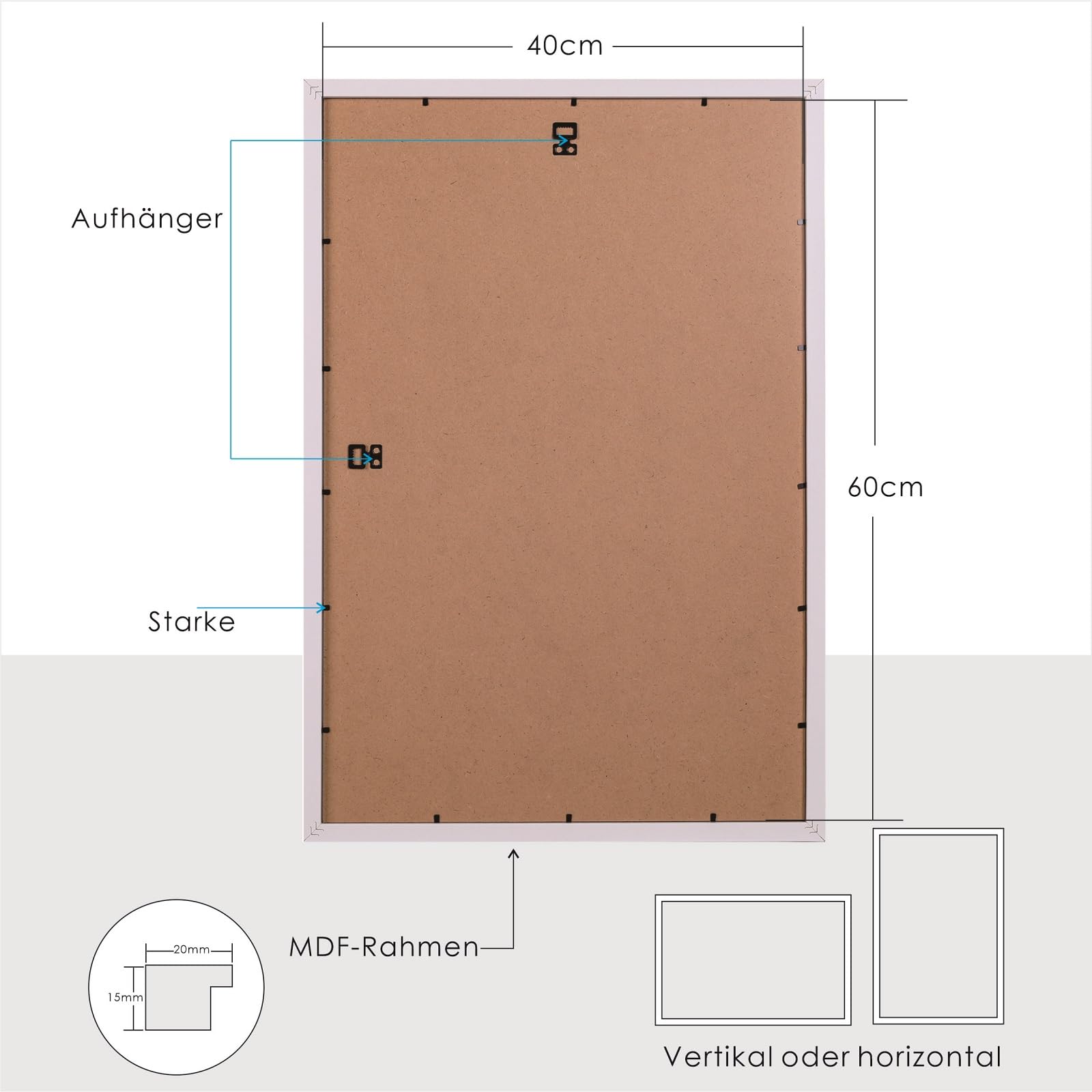 Cornice Magnetica Per Poster In Legno Teak - Sistema Appendi Facile Ywlake - Foto 4
