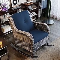 Vista 27 de Juego de 2 sillas de patio giratorias de 360 grados para exteriores y mesa auxiliar a juego – 3 sillas deslizantes de mimbre para patio con cojines