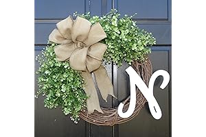 Elegant Eucalyptus Wreath Welcoming Front Door Decor