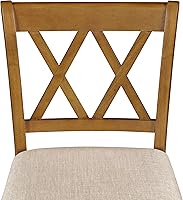 Vista 19 de Home Brookline Swivel Bar Stool Chair with 360° Turn Mechanism, Rustic Farmhouse Stools for Kitchen Counter with Cushion, 24" Seat Height, Black