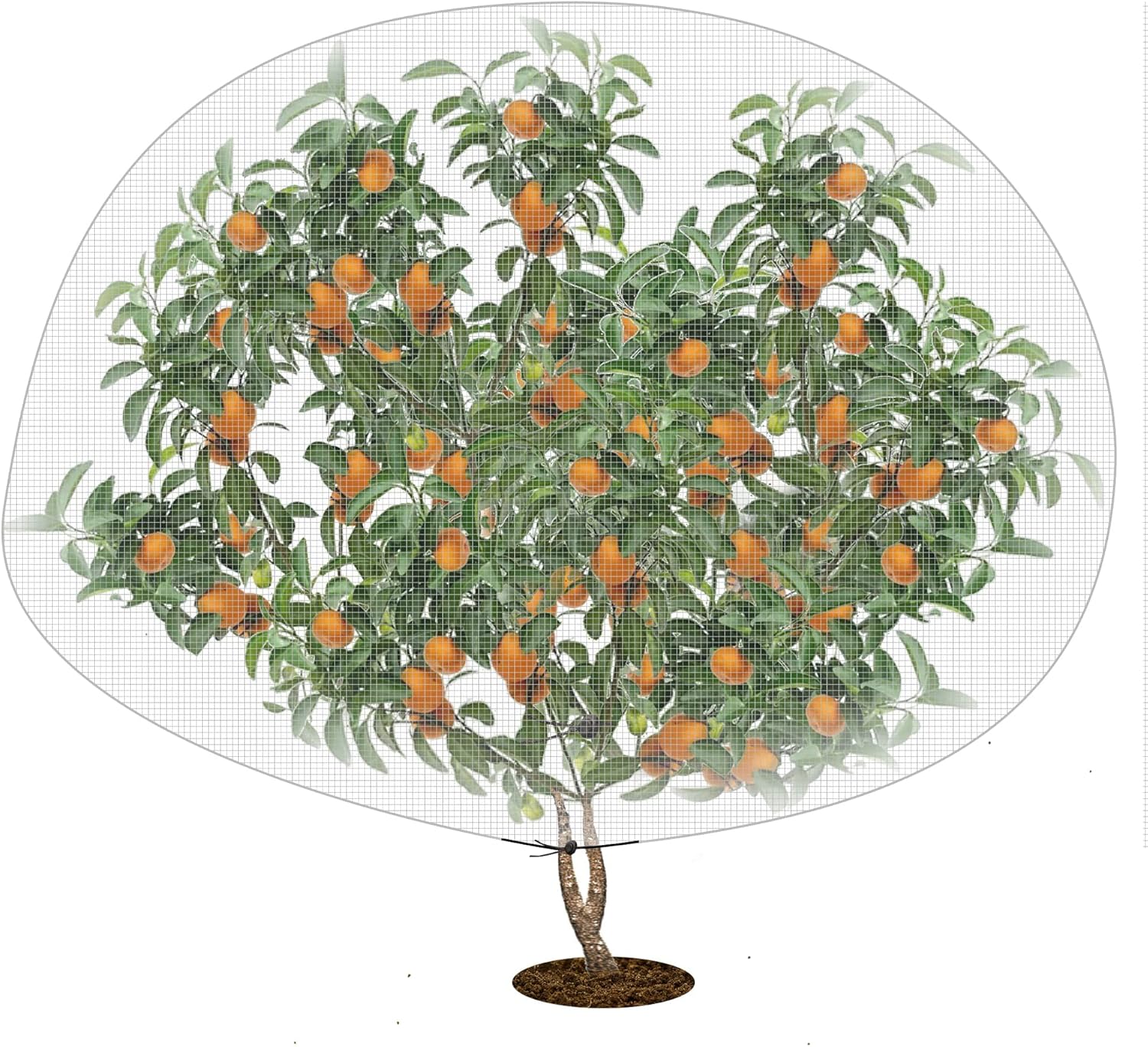 PURPLE STAR 1N Malla de barrera de insectos de 6.2 x 8.2 pies con cordón de ajuste, cubierta para plantas para proteger las plantas, frutas y flores