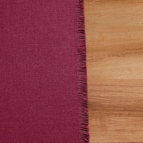 Miniatura 6 de Solino Home Camino de mesa de lino natural de 72 pulgadas de largo, camino de mesa con flecos de lino 100% puro, 14 x 72 pulgadas, bufanda de