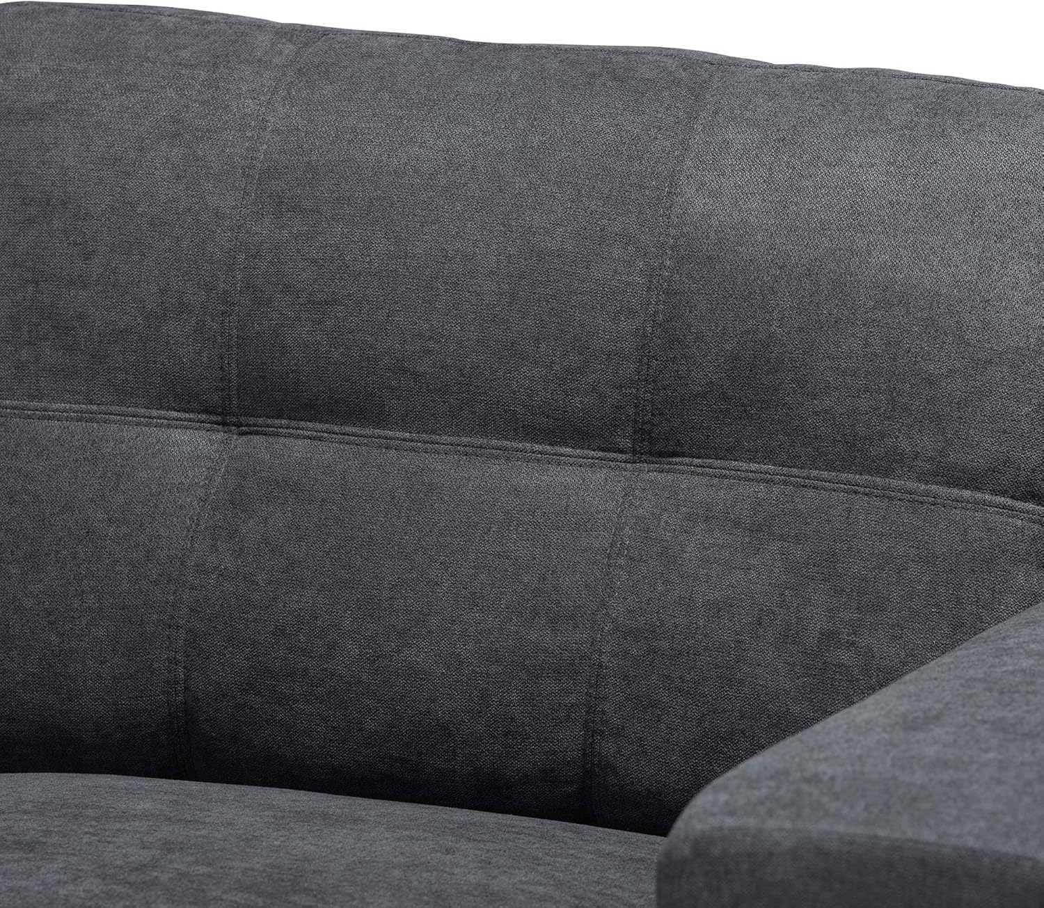 Baxton Studio Sectional, Dark Grey