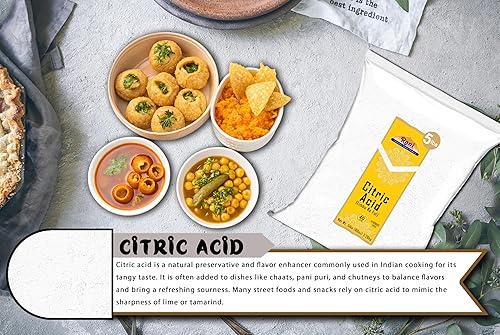 Miniatura 6 de Polvo de ácido cítrico Rani, grado alimenticio (Limbu Ka Ful) 80 onzas (5 libras) 5.0 lbs a granel  Utilizado para cocinar, bombas de baño,
