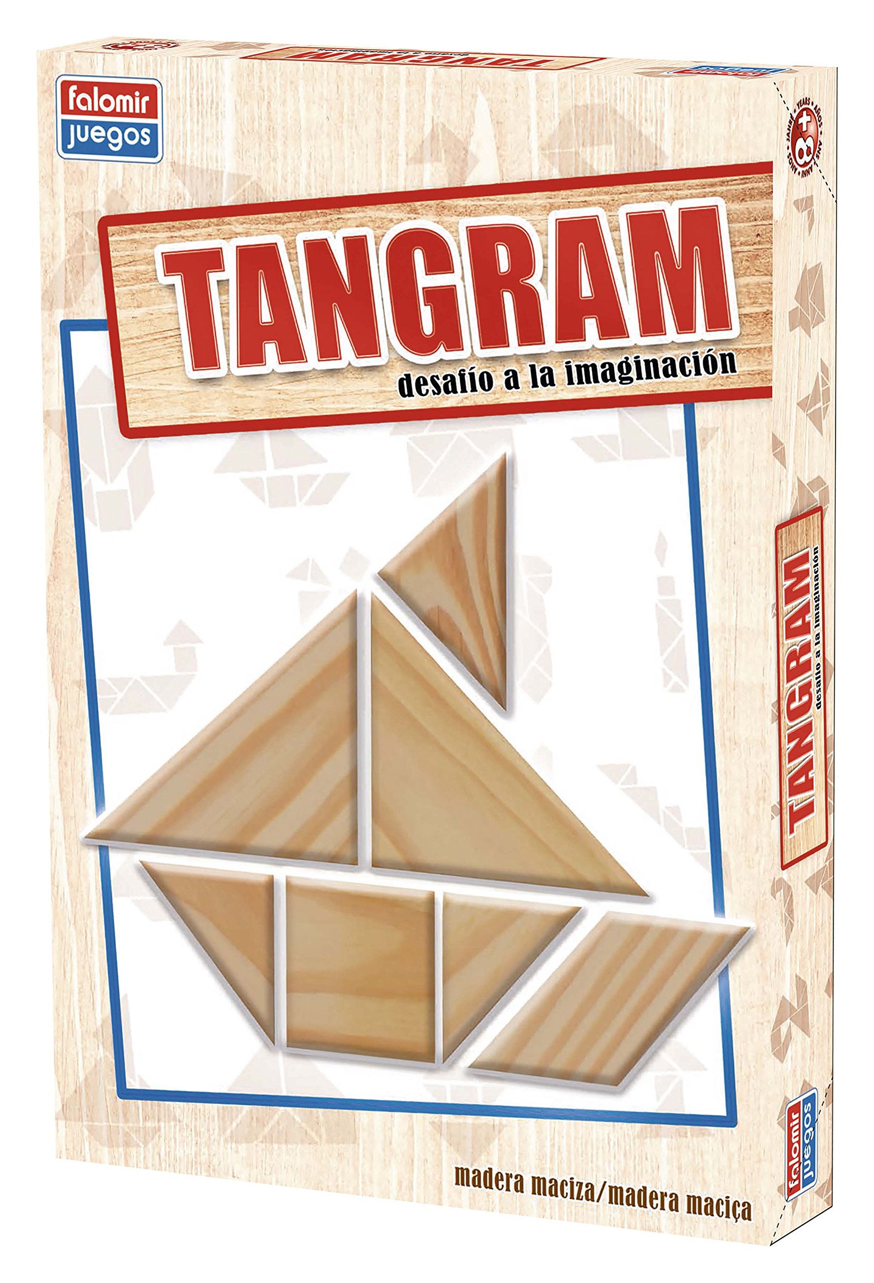 Falomir- Tangram Juego de Mesa Educativo, Multicolor (646484), a partir de 8 años