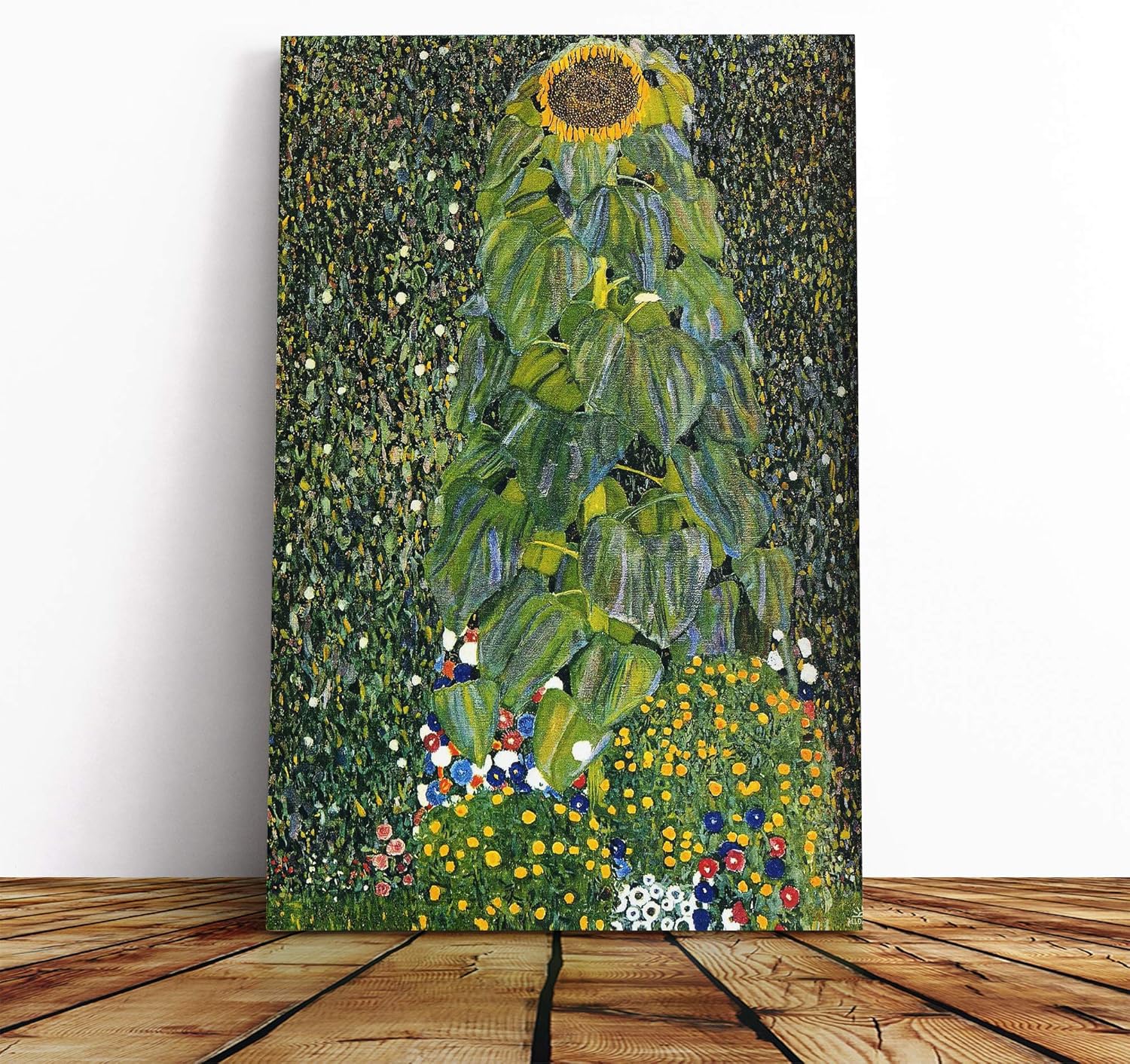 Big Box Art Canvas Print Wall Art Gustav Klimt The Sunflower Mounted