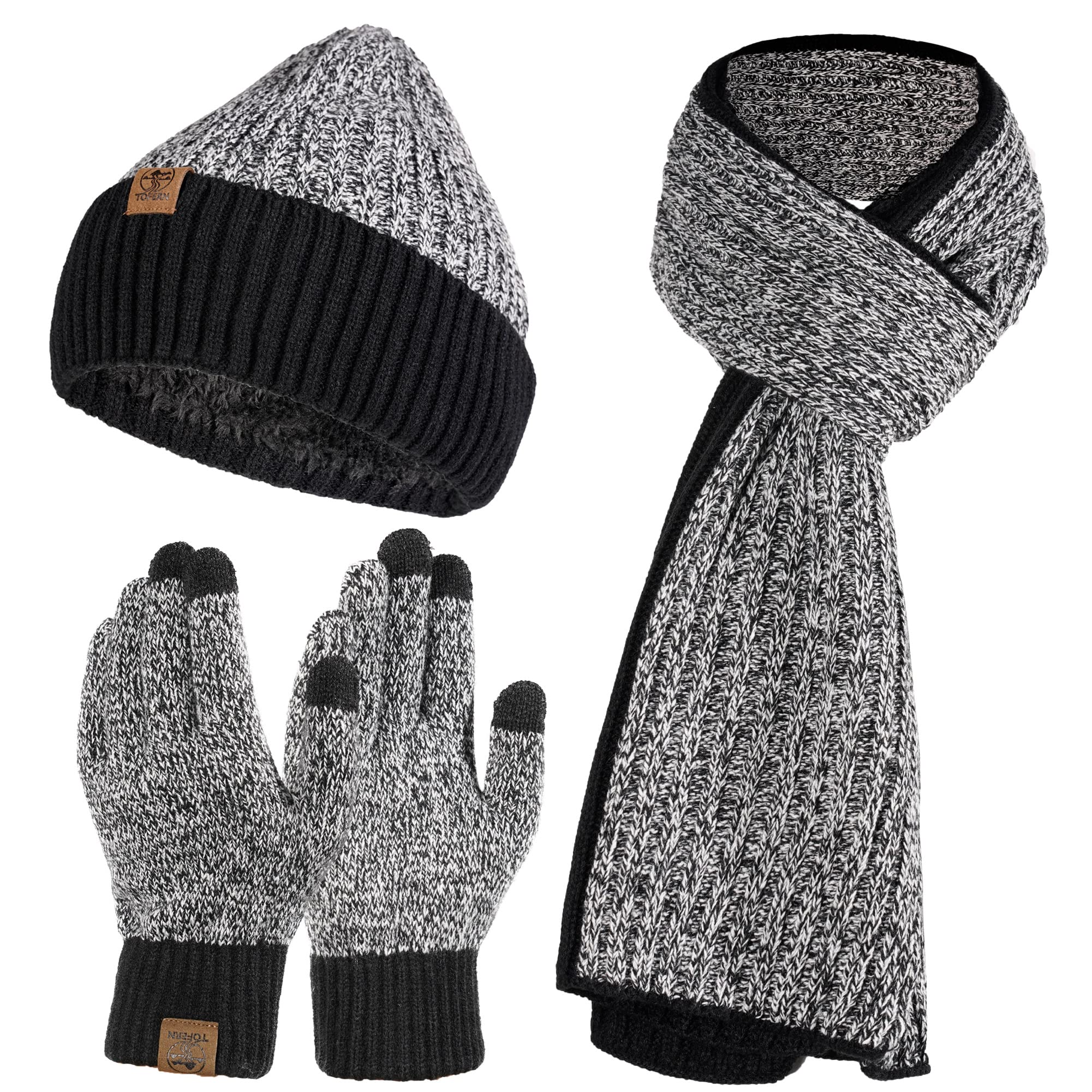 Cap Black Hat Scarf And Gloves Set Hat And Gloves Set Men Pieces