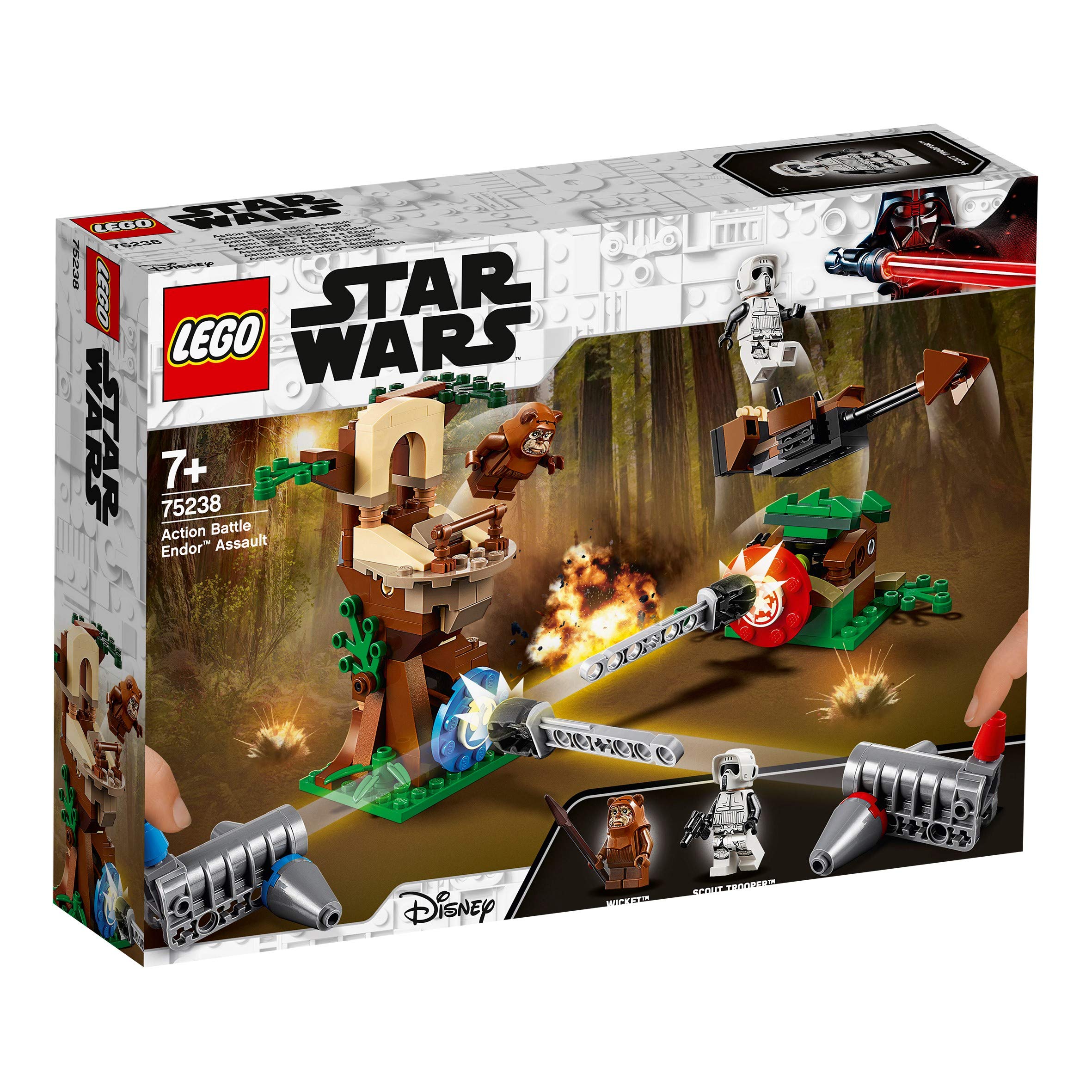 LEGO Star Wars Action Battle Assalto a Endor, Gioco per Bambini, Multicolore, 262 x 191 x 61 mm, 75238