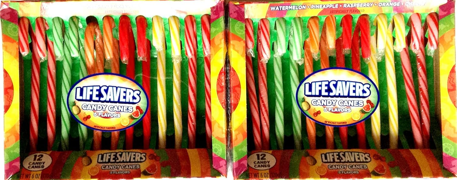 Lifesavers Candy Canes 5 Flavors, 12 Count (Pack of 2) Amazon.ca