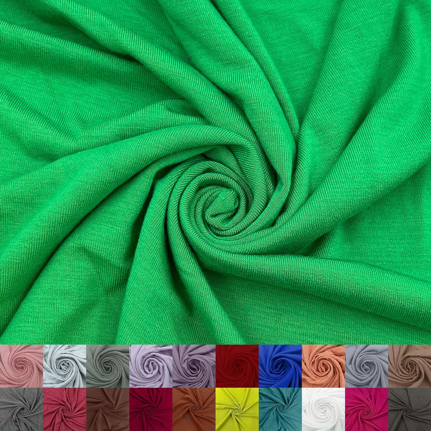 60" Wide Rayon Modal Spandex Jersey Knit Fabric by The Yard (225 GSM) - Medium Weight, 4-Way Stretch, Breathable - for T-Shirts, Leggings, Apparel & DIY Crafts