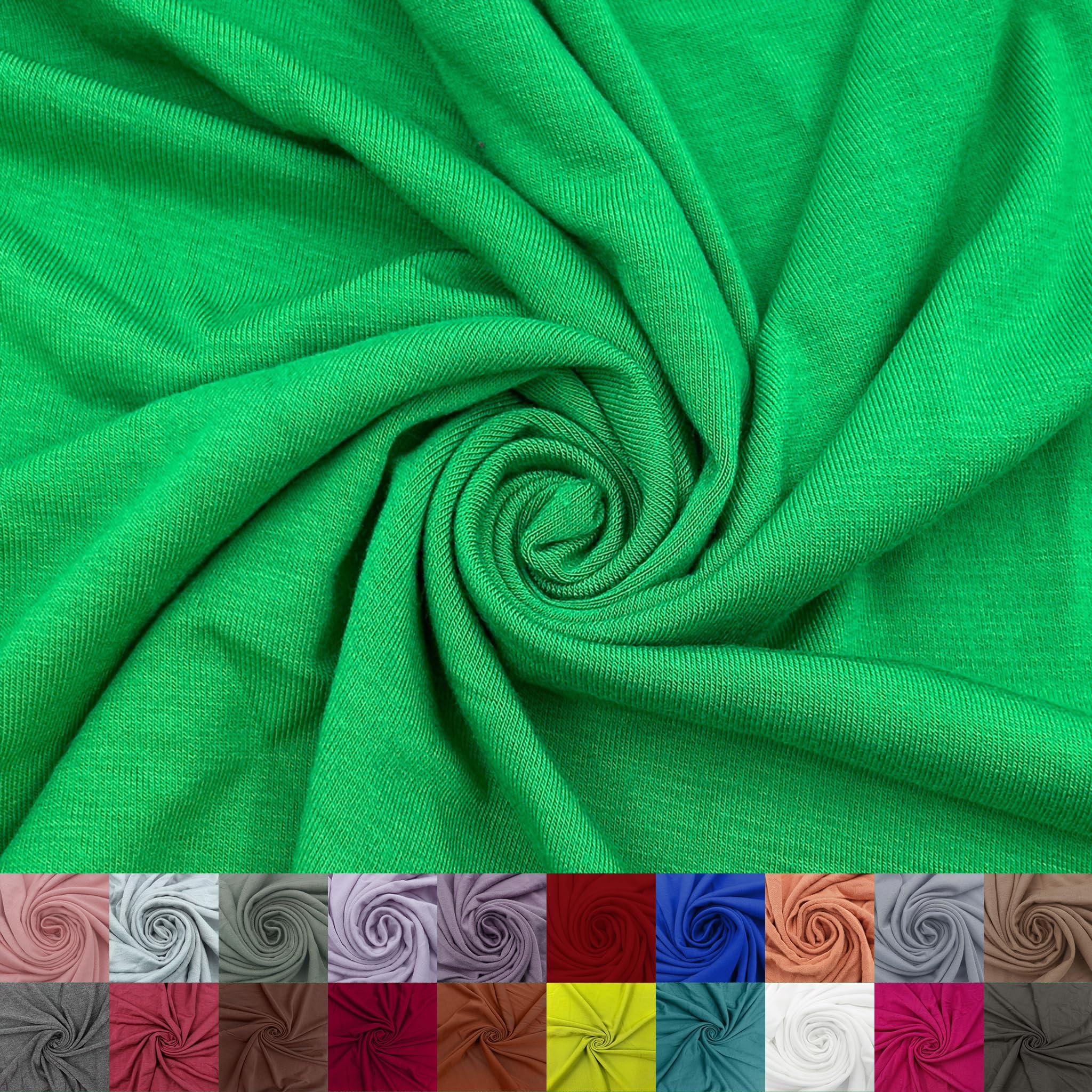 Texco Inc Tejido de punto de rayón elástico modal y elastano, tela de maternidad, tela de ropa, proyectos de bricolaje, verde Kelly 10 yardas