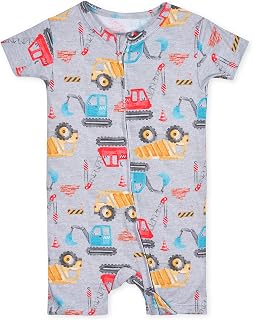 Gerber Unisex Baby Buttery Soft Short Sleeve Romper with Viscose Made from Eucalyptus