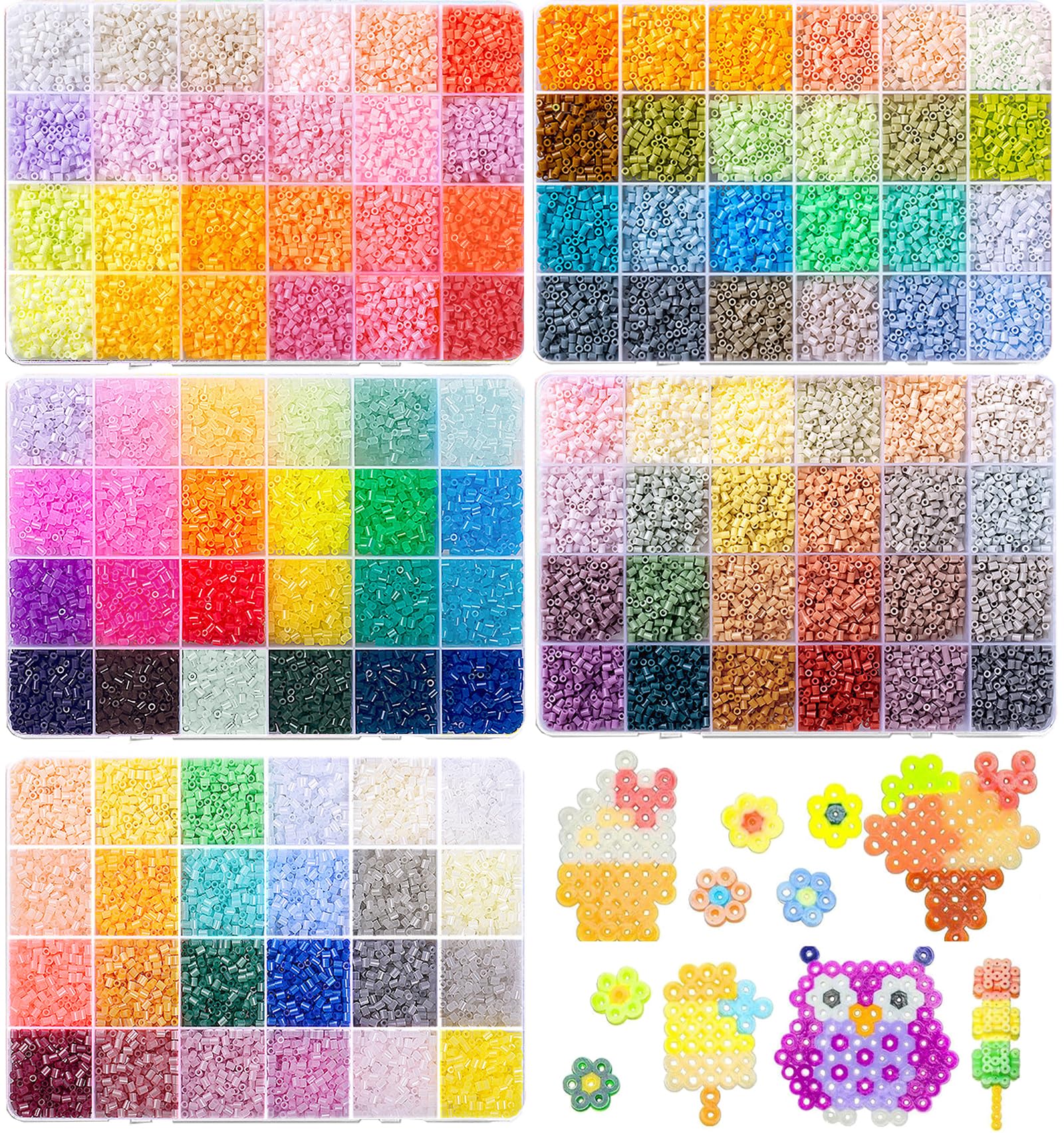 Amazon.co.jp: アイロンビーズ 24色セット 5箱 2.6mm 約42000粒 DIY