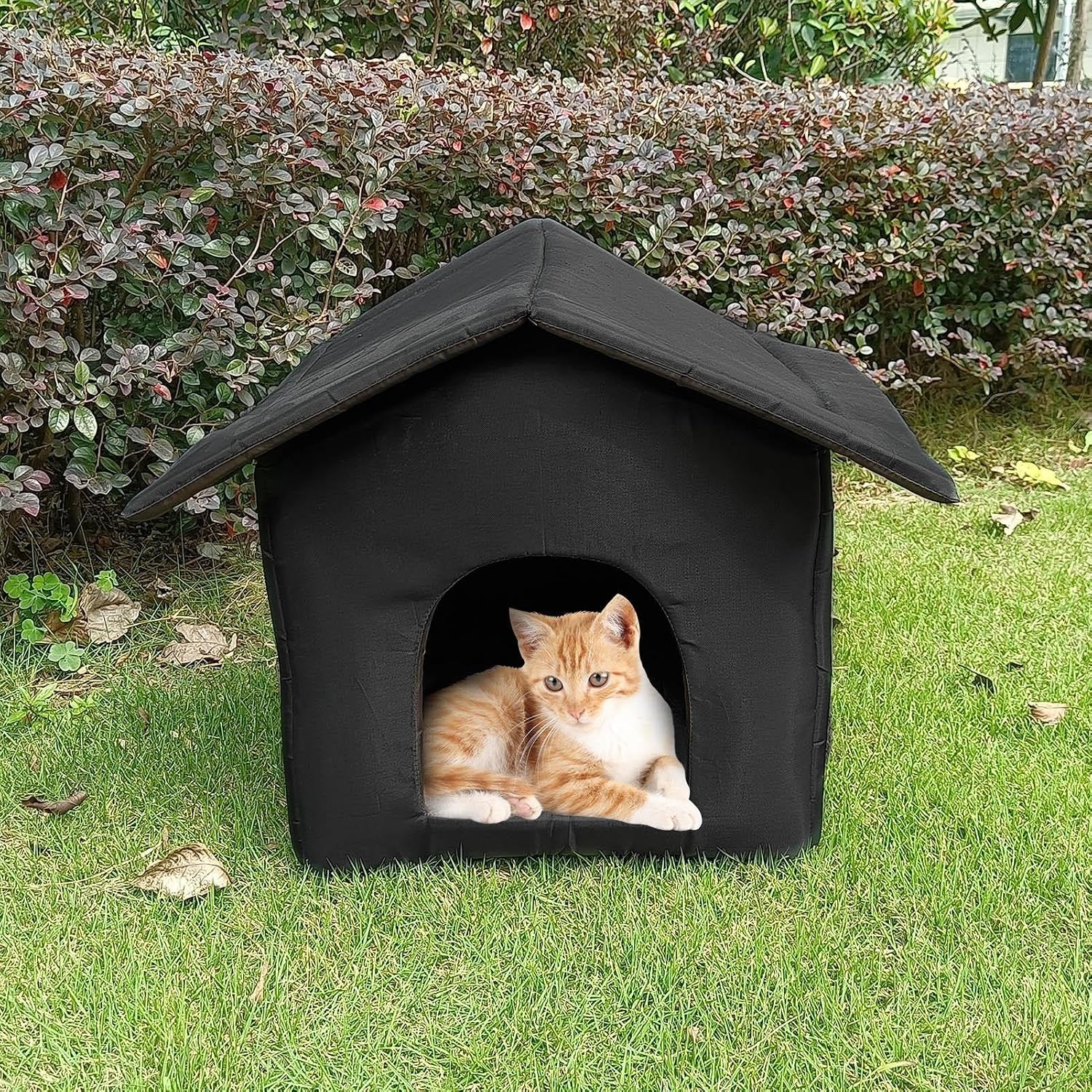 review Warm Dog Kennels - Outdoor Sleeping House, Stray Cat Tunnel | Waterproof Comfortable Heated Cat Cave with Semi Enclosed Door, Insulated Cat House Shelter Cat Tunnel for Puppies Cats Dogs