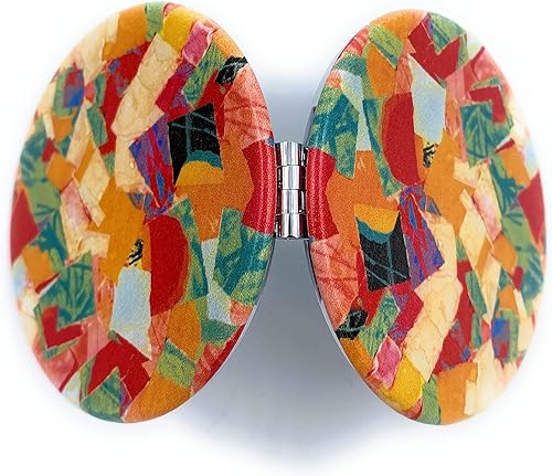 Miniatura 5 de Bonito espejo compacto de mano para niñas, espejo plegable para monederos, pequeño espejo de maquillaje, tamaño de bolsillo, espejo cosmético