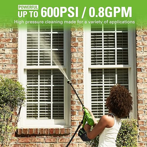 Miniatura 2 de Greenworks Limpiador eléctrico de 40 V (600 PSI 0.8 GPM), solo herramienta