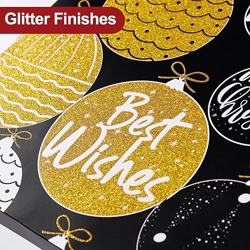 Miniatura 2 de Giiffu Bolsas de regalo brillantes de Navidad, 12 estilos de bolsas de Navidad a granel, bolsas de Navidad con asas, bolsas de regalo reutilizables,