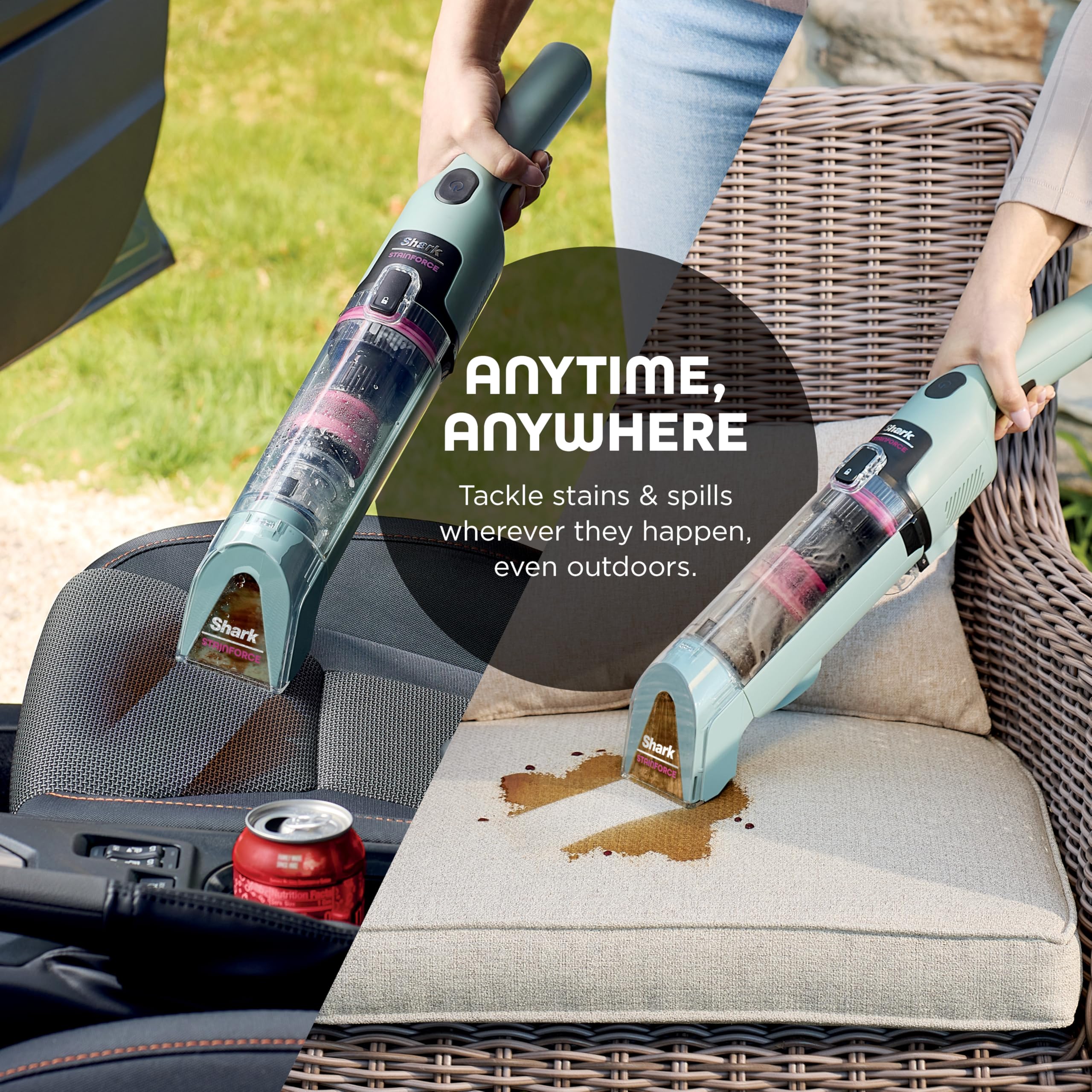 Shark StainForce Cordless Portable Spot, Stain, & Odor Remover System for Carpets, Area Rugs, Upholstery, Stairs, with Storage Caddy, Accessories, and Full-Size Cleaning Solution, HX101 (New) - 3
