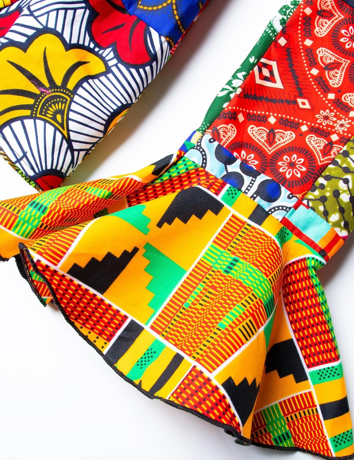 African Print Tops Ankara Splic Blouse Kente Cloth Wax Belt Jacket - Image 4