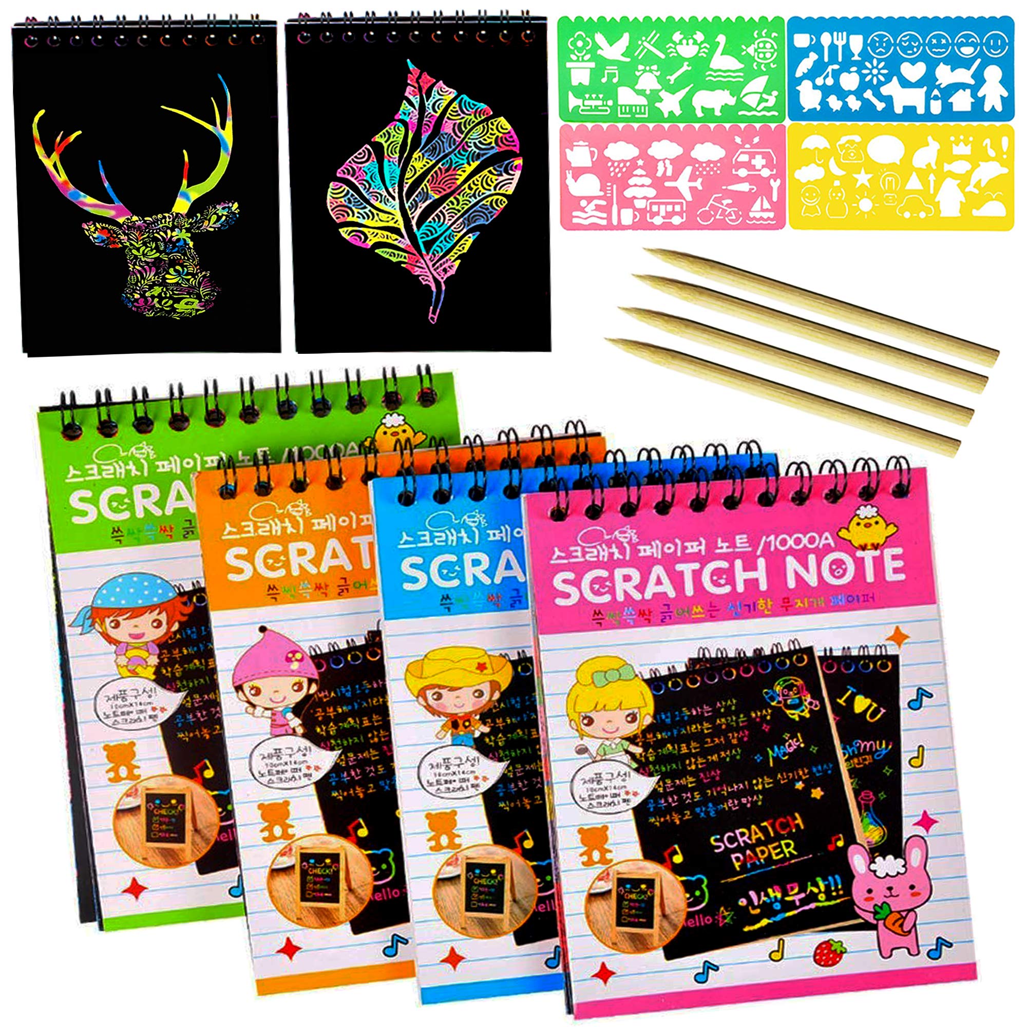 Buy YUKKLY Scratch Art Rainbow s, Scratch It Off Paper Activity Set for