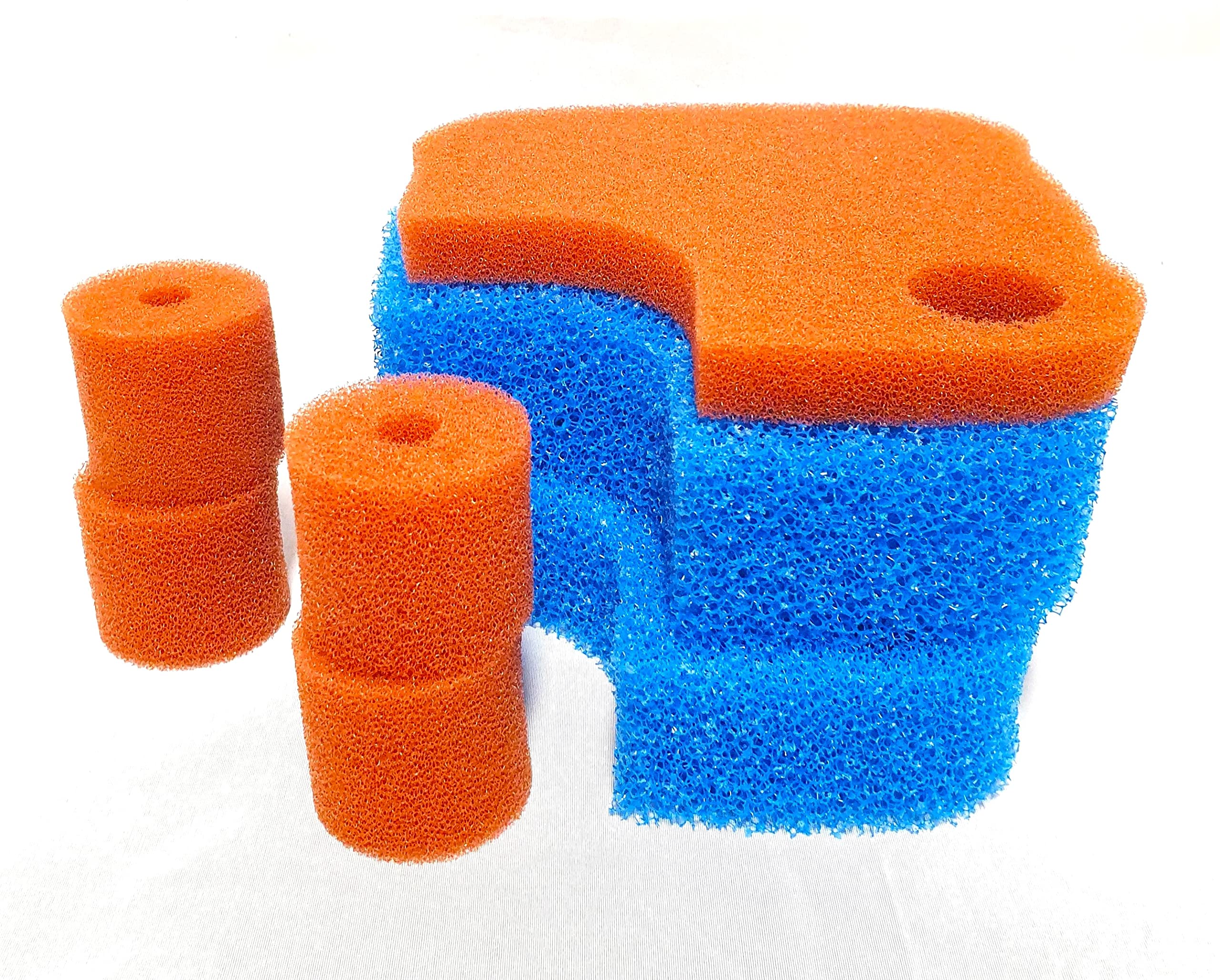 Filterschwämme EIN Set passend für Oase Biomaster 250 und 250 Thermo (2 x Blau 1 x Rot Plus 4 x Rund Rot) 1 Set Filterschwämme