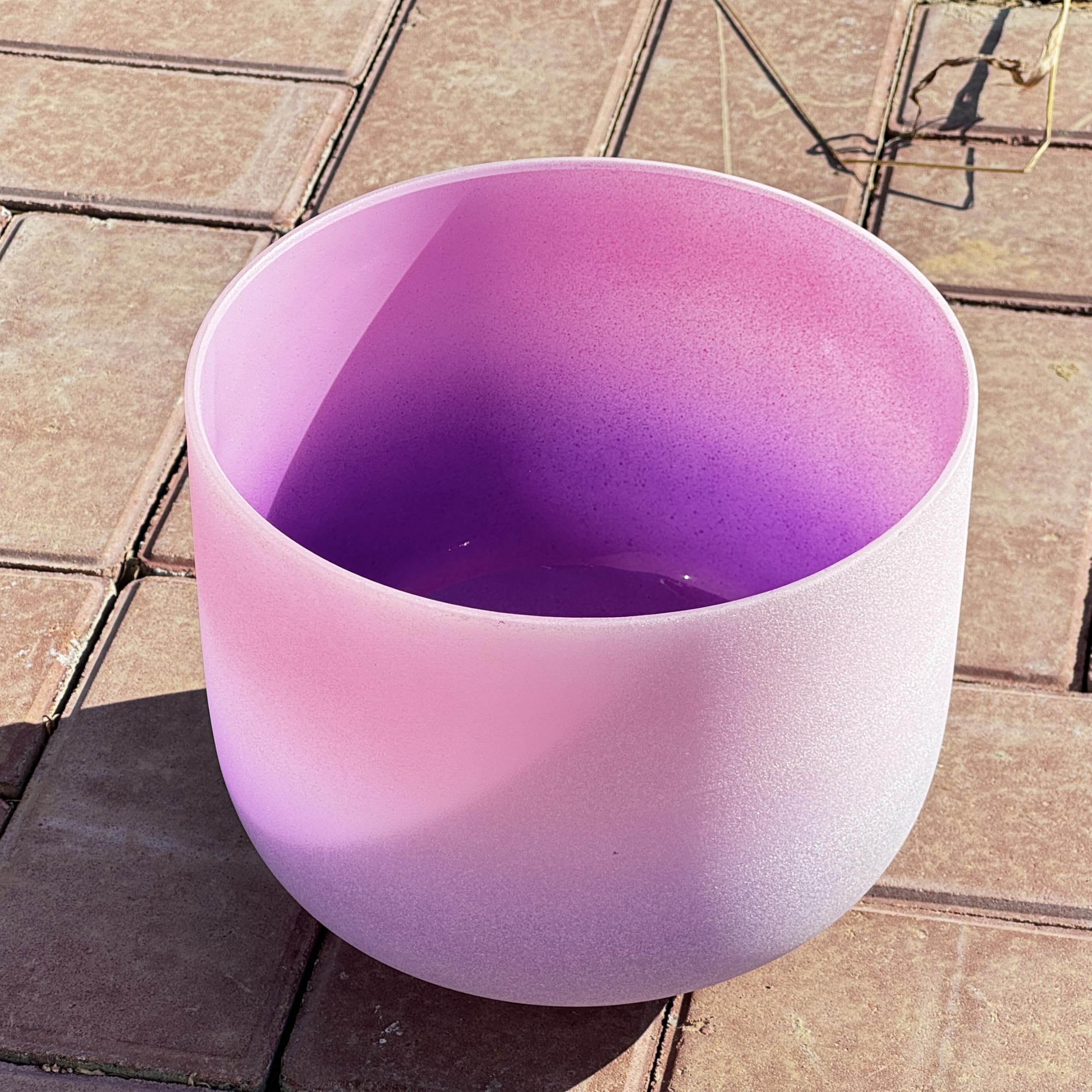 Campana tibetana in cristallo, 432 Hz, nota F, chakra del cuore, 20,3 cm | Per yoga, guarigione del suono, meditazione, ascolto dei chakra, consapevolezza, Reiki e sollievo dallo stress