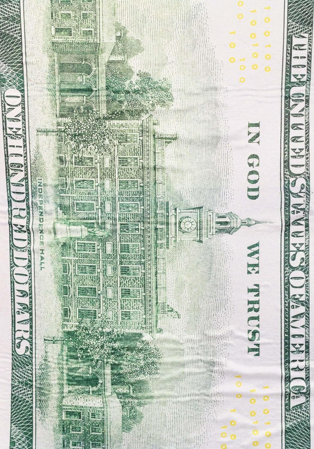 100 Dollar Bill Adult Halloween Costume - Funny Cash Money Dress-Up - Green