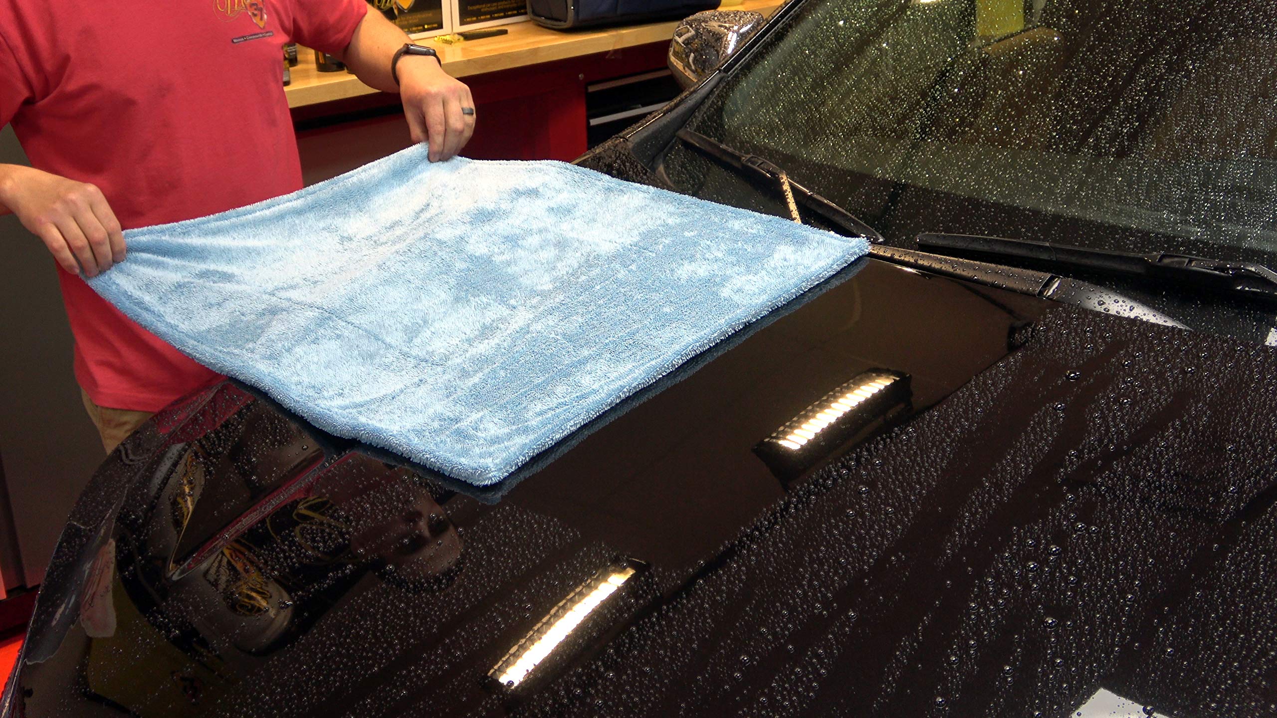 McKee's 37 Glacier 1100 GSM Drying Towel With Pockets - 30x50 Inch, Korean Microfiber