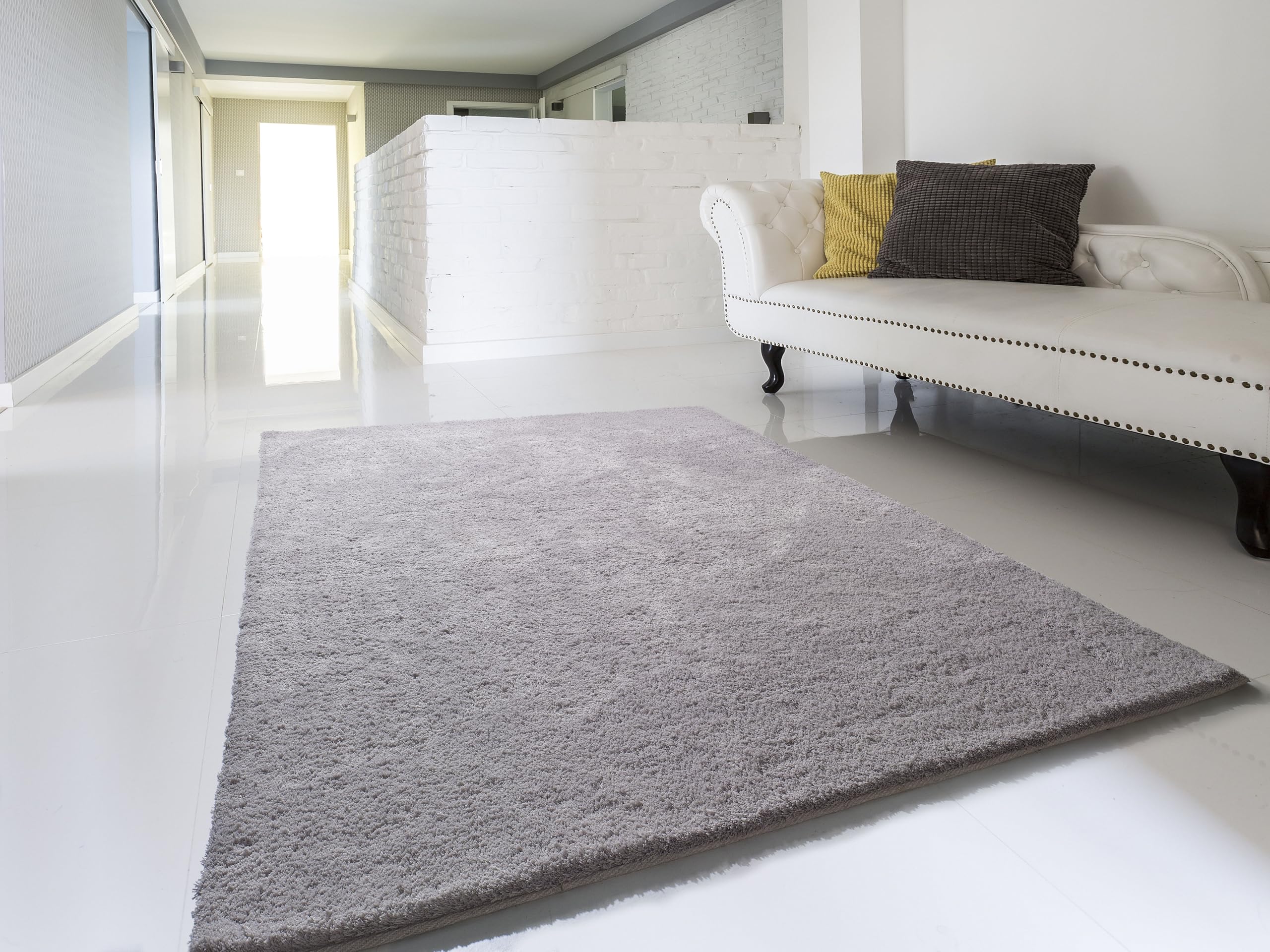 Tappeto da soggiorno modello SHANGAI - 160 x 230 cm - Colore Argento