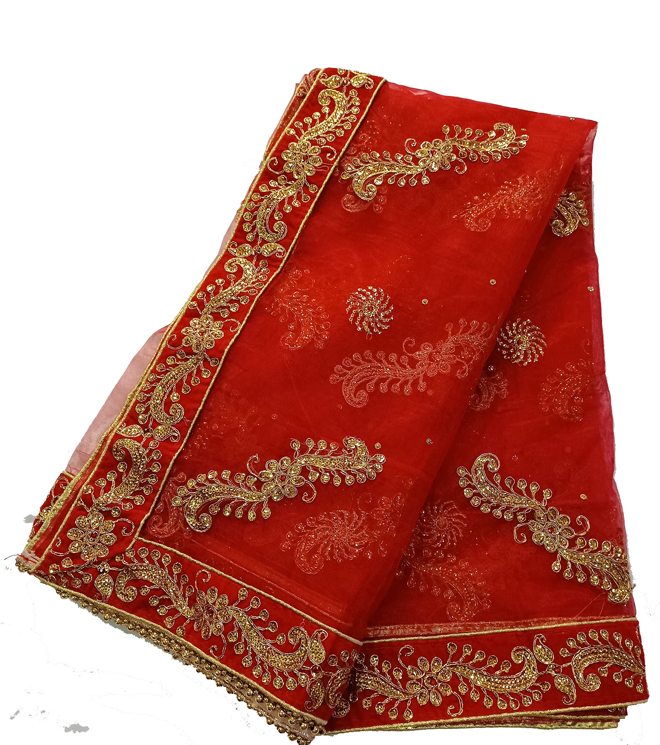 RED BRIDAL DUPATTA WITH BORDER 2.25 MTR-image-24