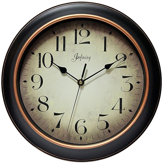 Infinity Instruments 14877BG 2732 Precedent Silent Sweep 12 inch Wall Clock
