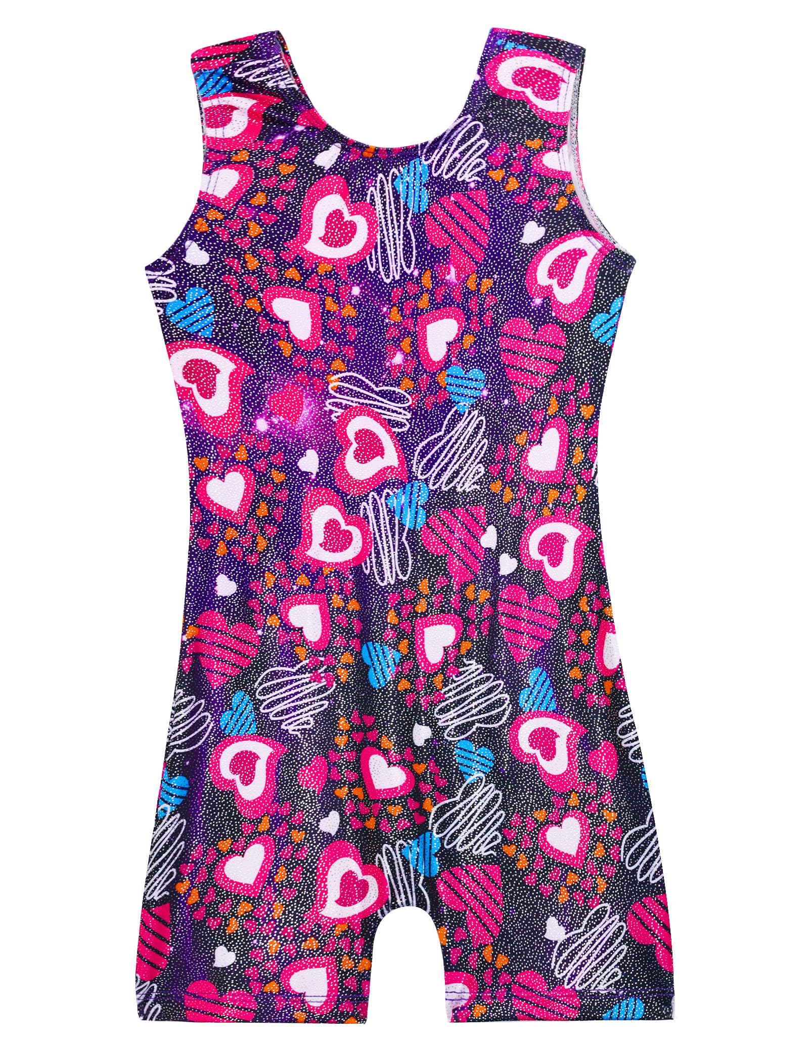 Domusgo Gymnastics Leotards for Girls Sparkly One Piece Biketard Size 1-10Y