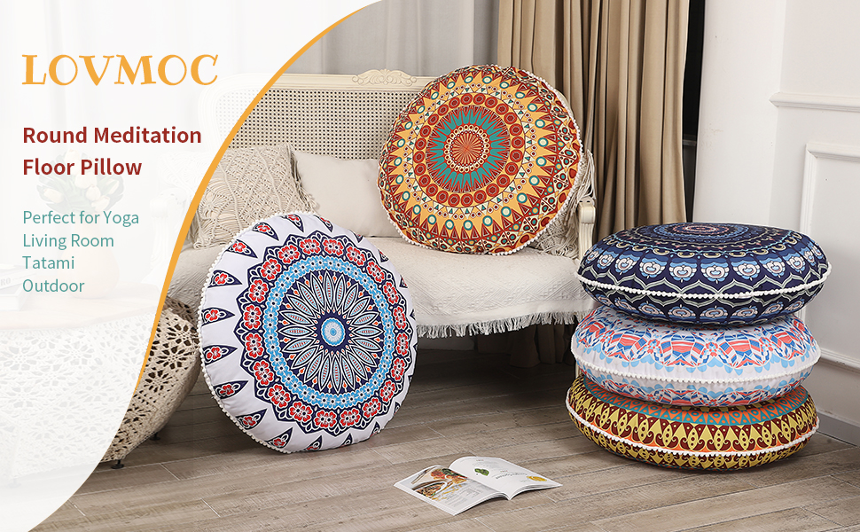 Amazon.com: LOVMOC 32 inches Meditation Floor Cushion for Adults