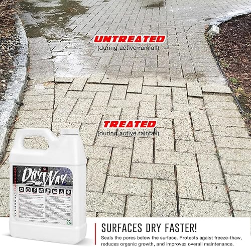 Miniatura 6 de DryWay - Sellador de hormigón repelente al agua (5 gal)  Protege caminos  pavimentadoras  pisos de garaje  patios  mampostería exterior de hormigón.