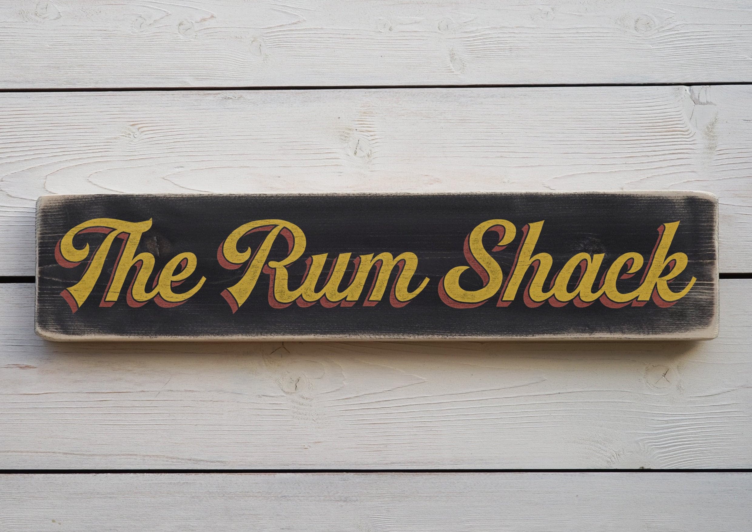 Szhmz Colour-811 Metal Signs The Rum Shack - Vintage Style Metalen Sign. Handmade Retro Home Gift Metalen Signs With Sayings 4X16 Inch