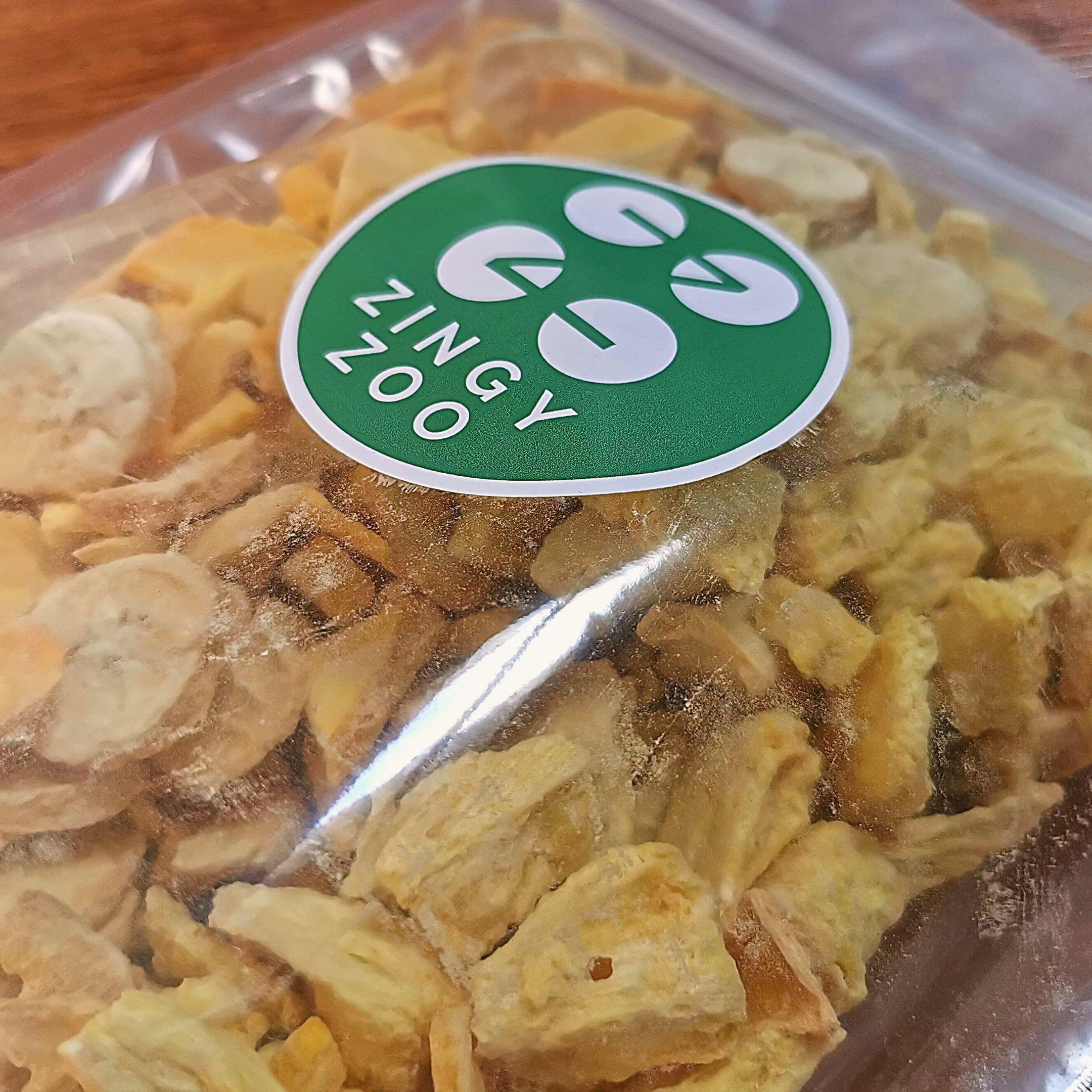 Frutas Liofilizadas | XL 350g Mezcla Plátano Seca, Piña, Mango | Fruta Seca Pura | Comida Liofilizada | Freeze Dried Fruit Tropical Banana Mango Pineapple Mix | Fruta Tropical ZingyZoo