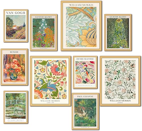 LANCHI95 10 impresiones artísticas de pared eclécticas vintage, póster de maximalismo moderno para estética, decoración de pared ecléctica de Van