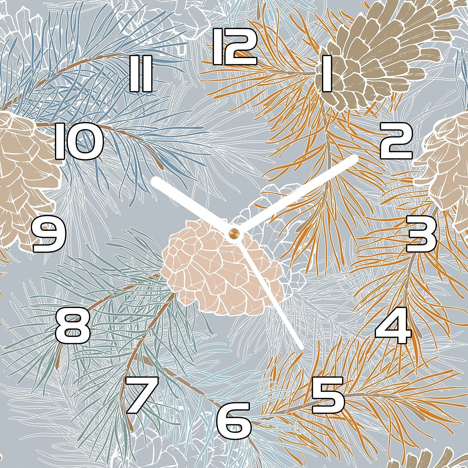 Horloge en verre de sécurité 30x30 impression moderne taïga Coloray