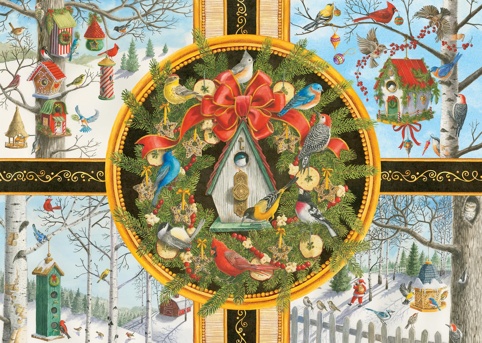 Ravensburger Christmas Songbirds 500 Piece Jigsaw Puzzle for Adults - 16835 - Every Piece is Unique, Softclick Technology Means Pieces Fit Together Perfectly