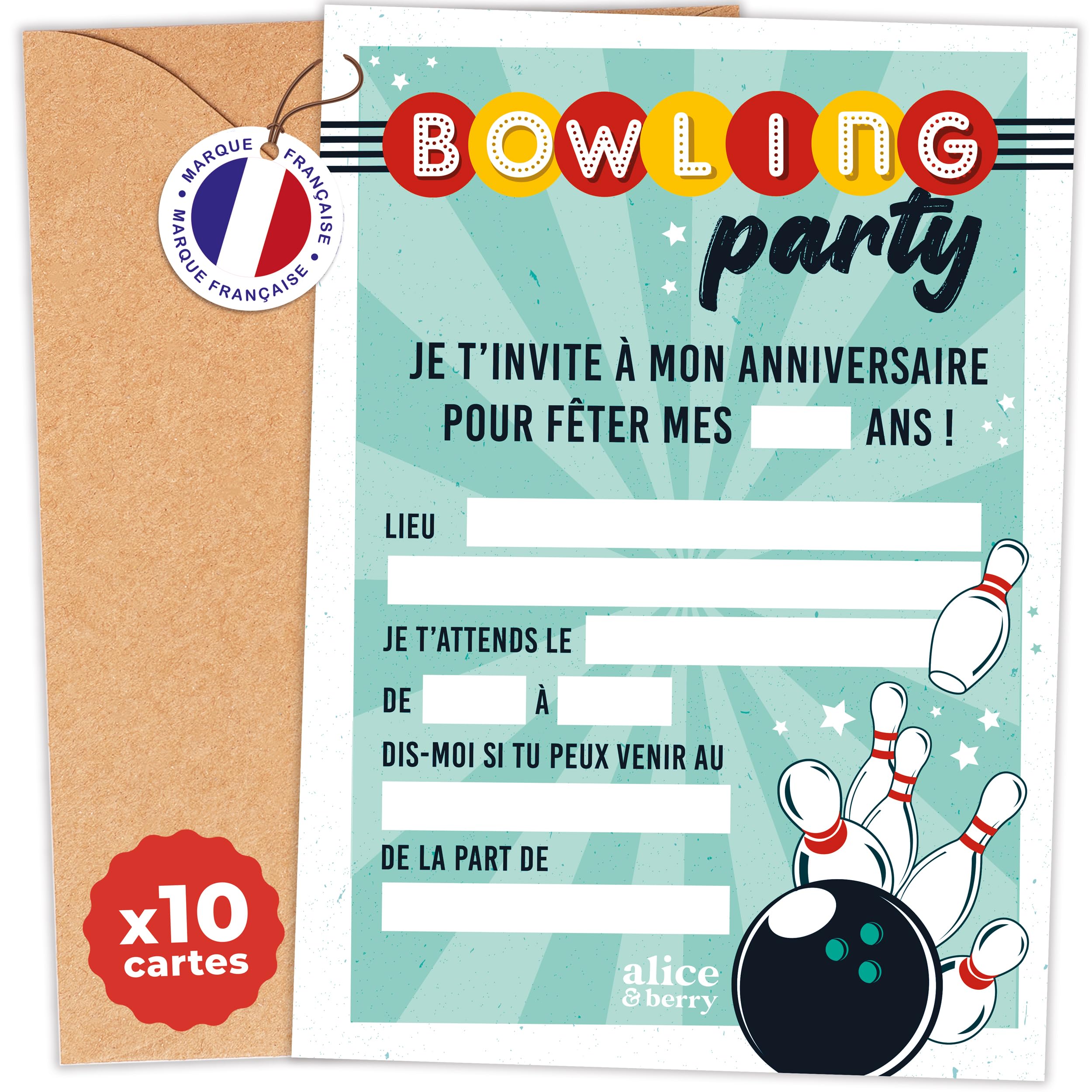 K! 12 biglietti d'invito per feste di copleanno per babini e feste