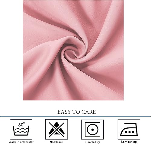 Miniatura 7 de Diraysid Cortinas opacas con ojales rosas para dormitorio, con aislamiento térmico, cortinas de oscurecimiento de habitación, 42 x 84 pulgadas, 2