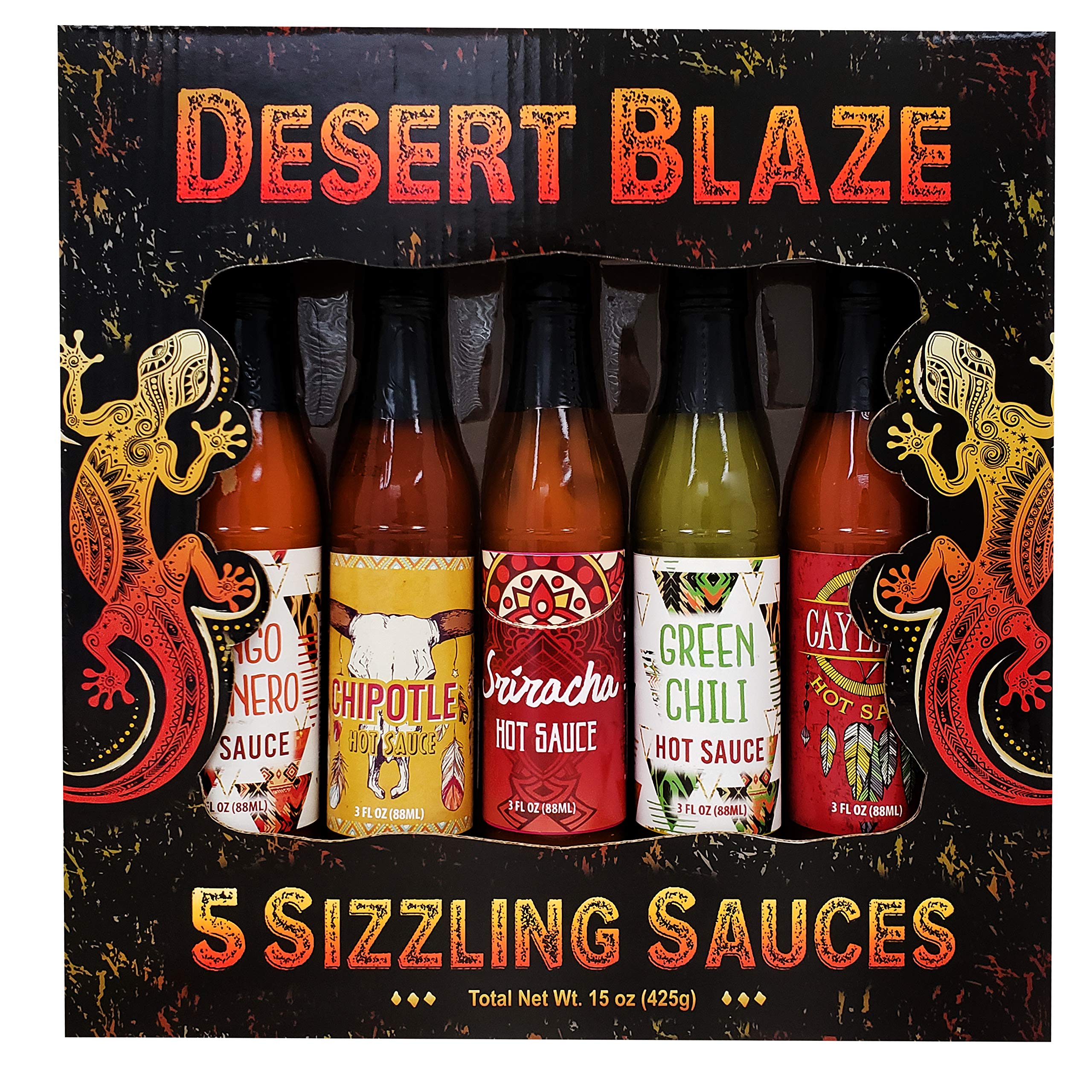 Desert Blaze 5 Sizzling Sauces, 15 Oz (Pack of 5)