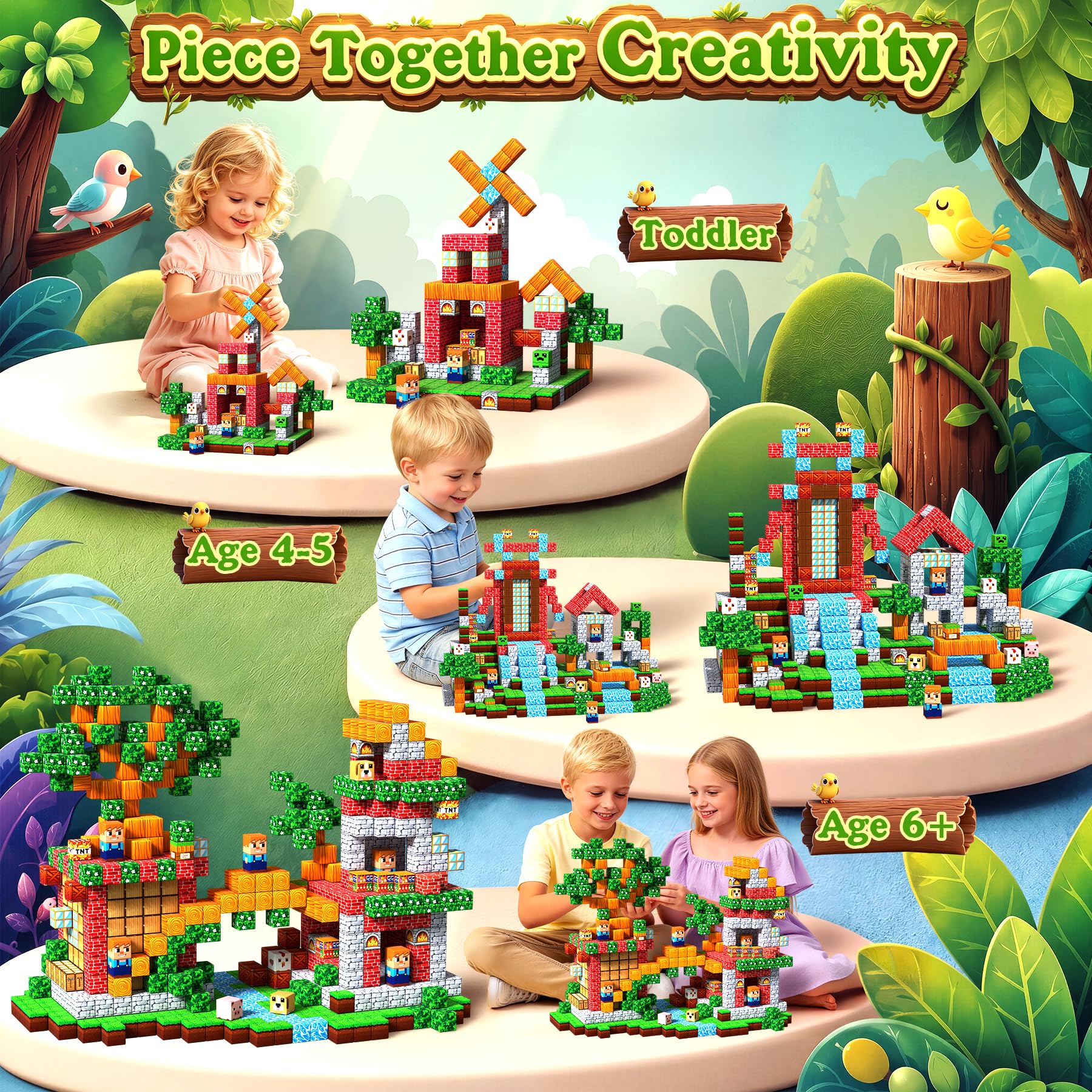 【くむ。】Life and Death＆GAO MagneticBlock COOLJOYA Magnetic Blocks Magnetic Building Blocks, Easter gifts
