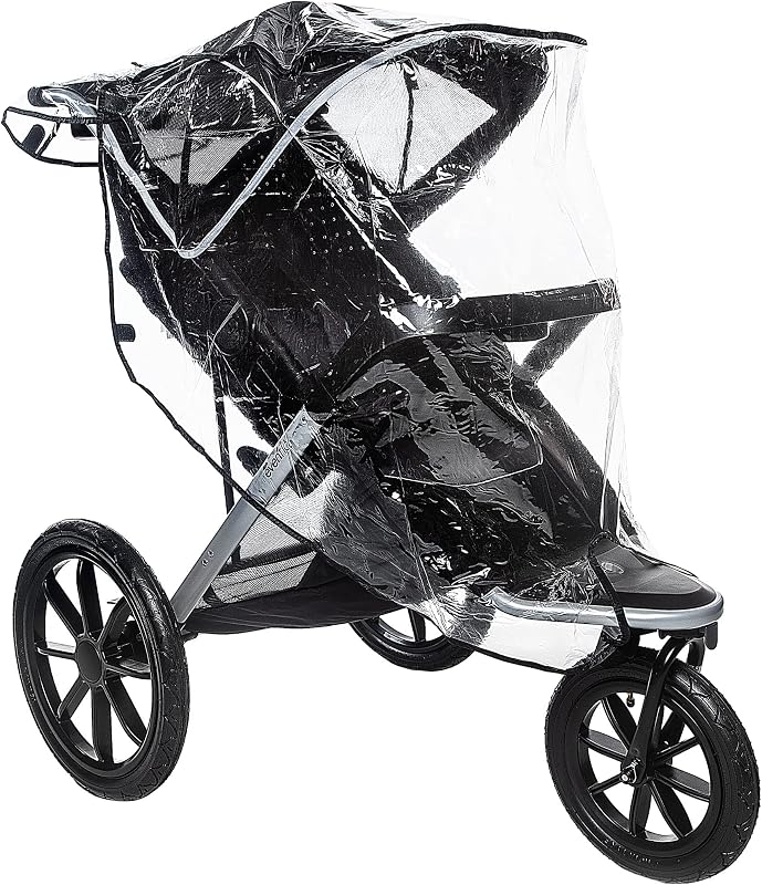Jogging Stroller Weather Shield, Baby Rain Cover, Universal Size to fit most Jogging Strollers, Waterproof, Windproof, Ventilation,Protection, Pram,Vinyl, Clear, Plastic | Baby Rain Cover, Waterproof, Windproof, Ventilation, Clear Vinyl