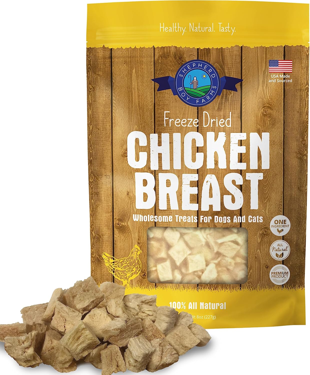 Shepherd Boy Farms Freeze Dried Dog and Cat Treats, Chicken