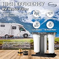 Vista 2 de iSpring CW31 Sistema de Filtro de Agua para RV, Sistema de Filtración de Agua de 3 Etapas para RV para Campistas, Conectores Rápidos de Manguera