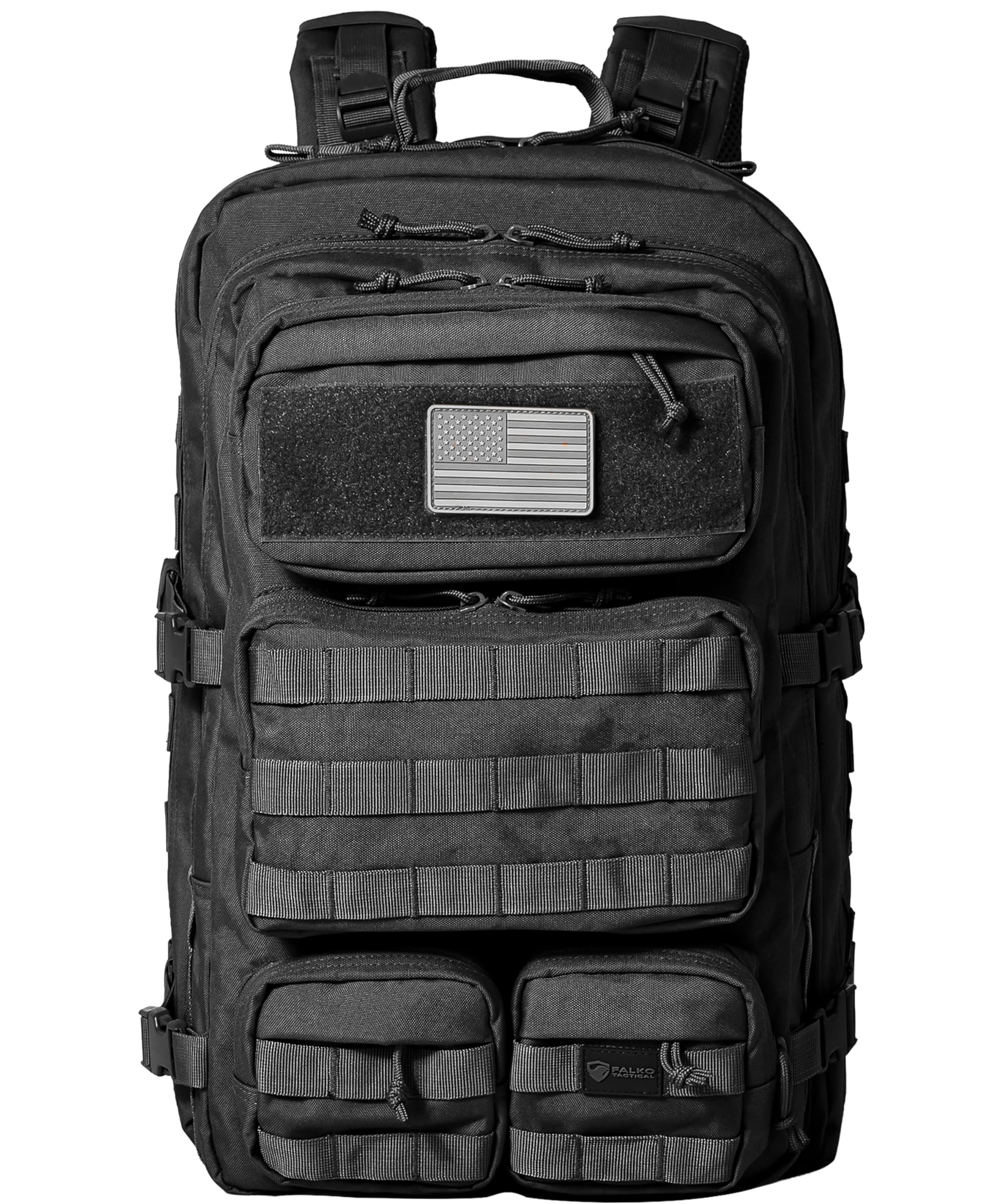 Falko Taktischer Rucksack für Damen und Herren, 50 l, 2,4 x stärker, großer Militär-Molle-Rucksack, Notfall-Outdoor-Rucksack