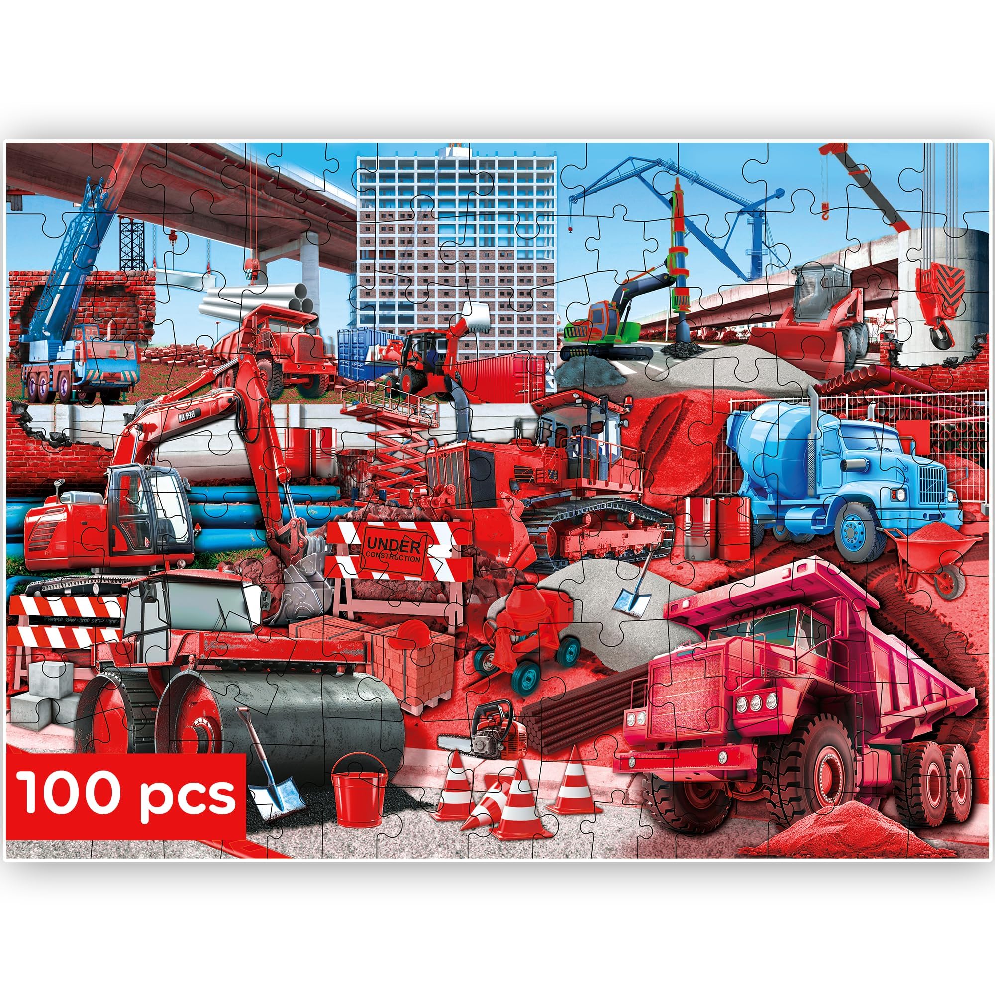 QUOKKA 100 Piece Jigsaw Puzzles For Children, Kids Puzzles For 3 4 Year Olds, Realistic Jigsaws for Children Age 5 6