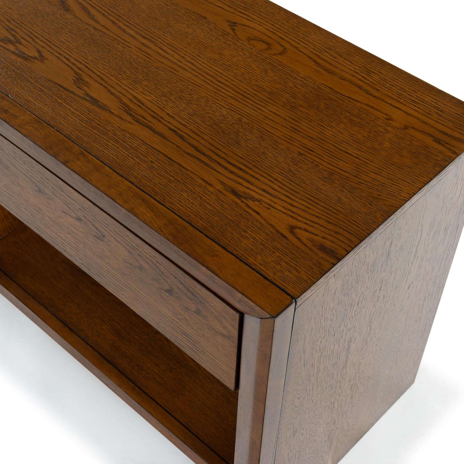 SAFAVIEH Couture Collection - Darnell Medium Oak Nightstand, 1 Drawer with Storage Shelf, Fully Assembled, Modern Bedroom Accent Table (SFV2152C)